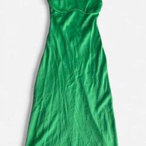 Chic Strapless Green Dress